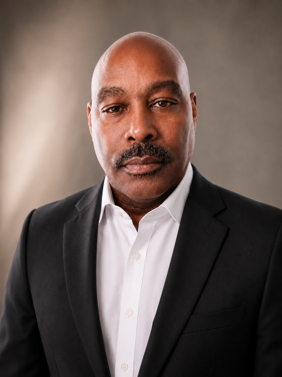 Dr. Melvin Futrell in a black suit